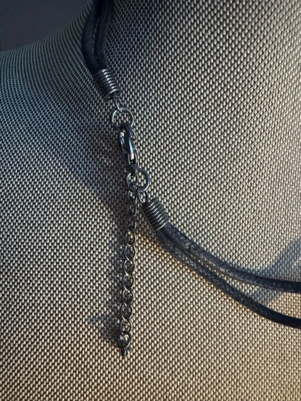 Cross Pendant Necklace with Black Cord - Picture 3 of 3